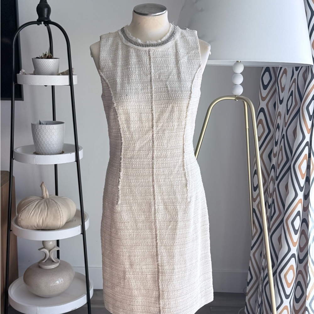 Rebecca Taylor Elegant Cream Mini Dress